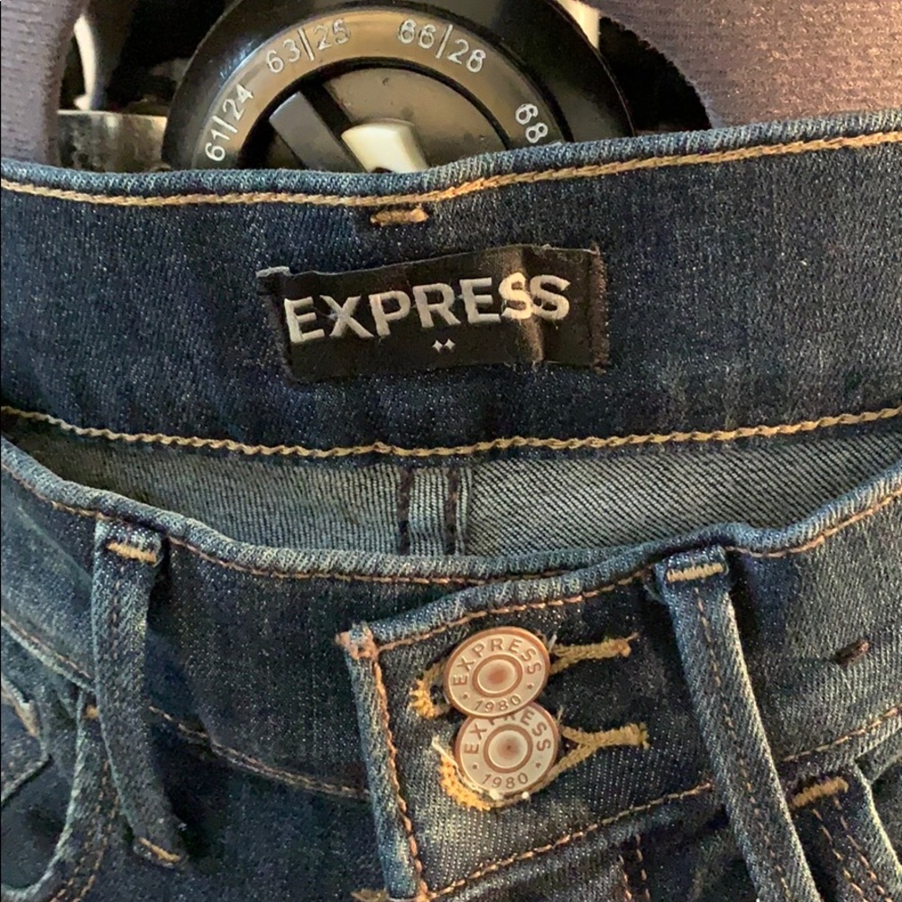 Express Mid Rise Denim Legging Size 00 - Picture 2 of 4